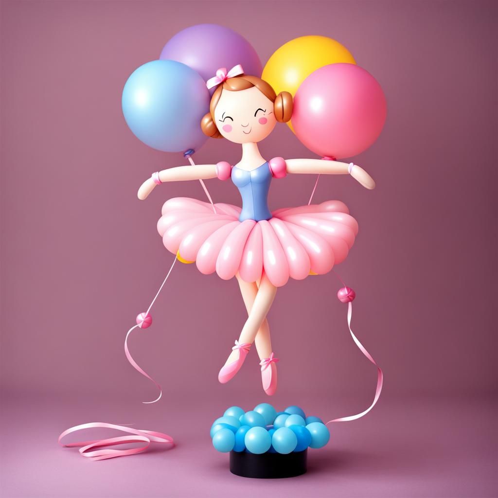 Dancing Ballerina Balloon Toy: Surreal Art