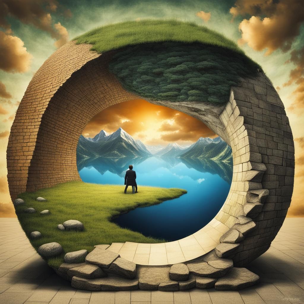 Surreal Infinite Beyond the Mirror's Edge