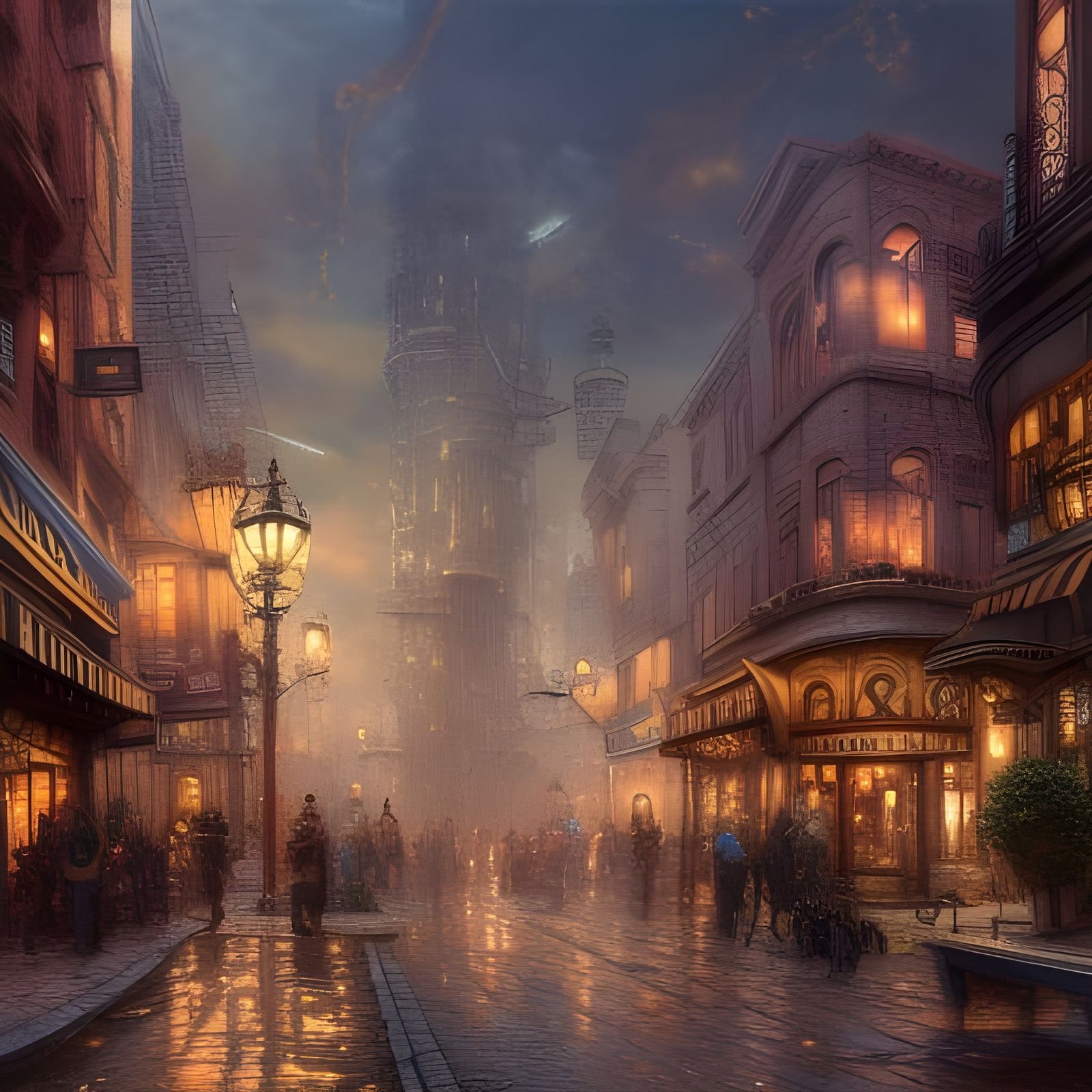 Downtown Steampunk City