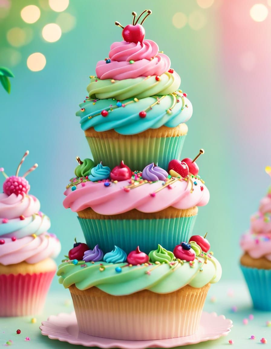Pastel Cupcakes