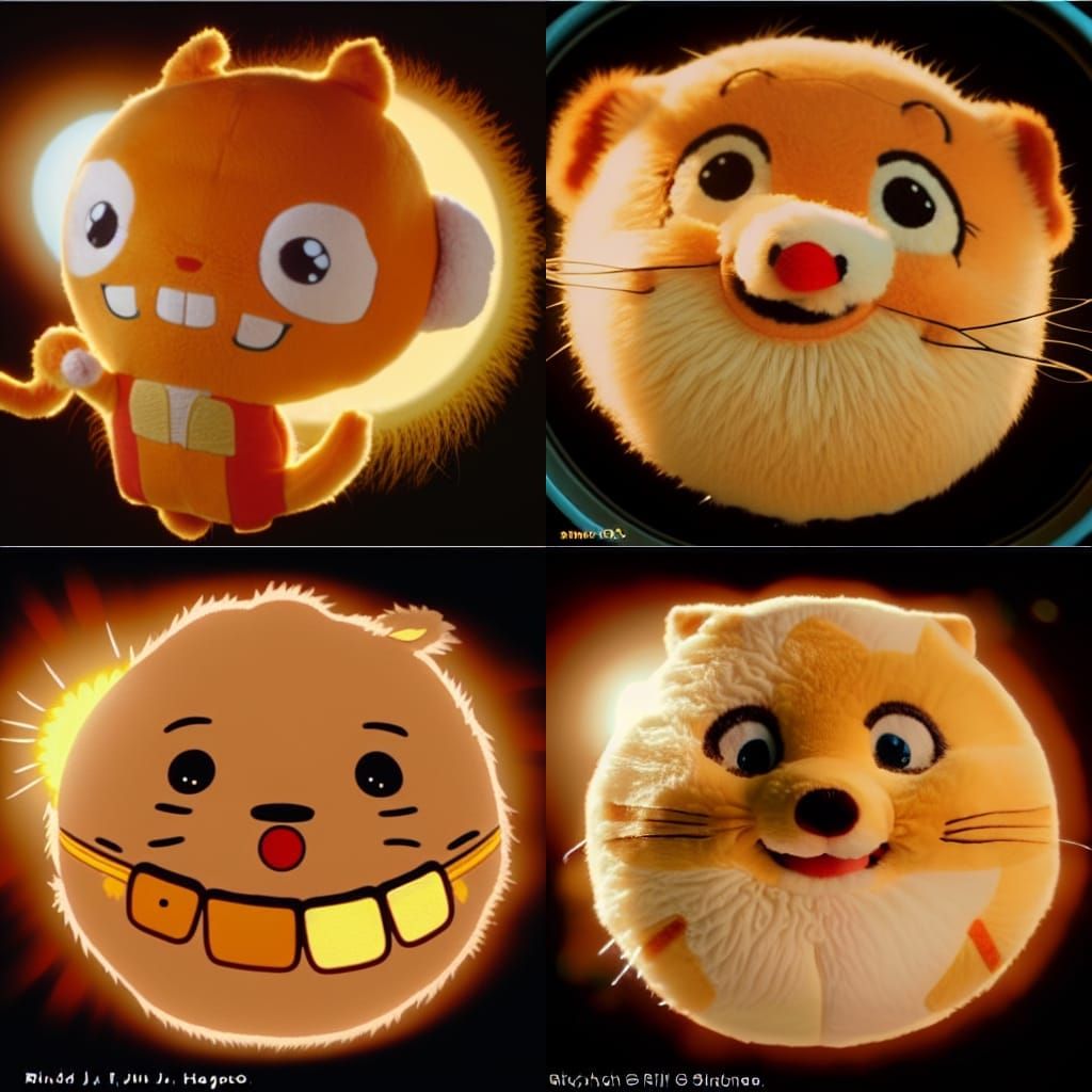 Cute Plushie Sun in Children's Illustration Style