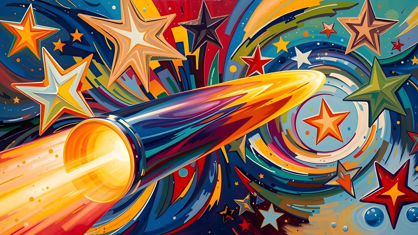 Stunning Iridescent Spaceship in Motion