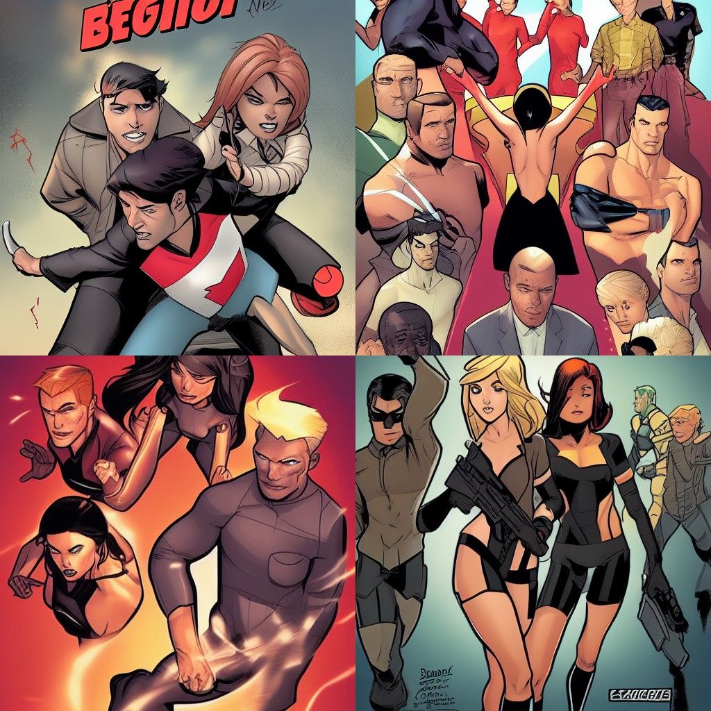 Abstract Digital Art with Bold Lines