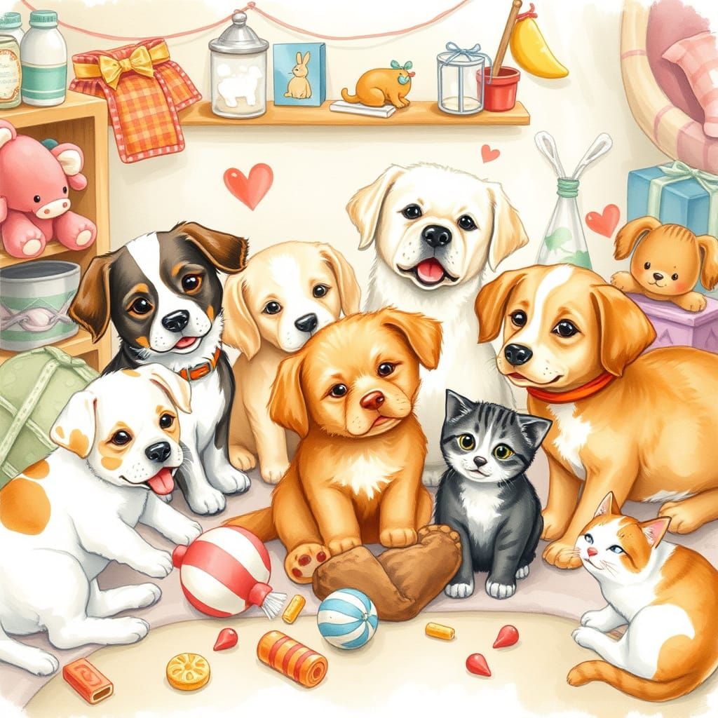 Whimsical Friends in a Cozy Wonderland