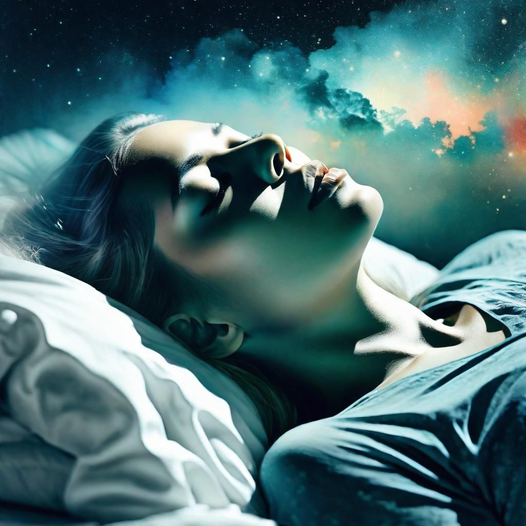 Surreal Astral Projection in Watercolour Style