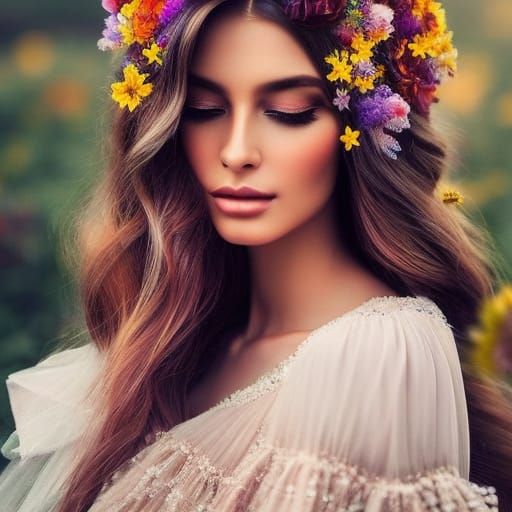 Retro-Futuristic Poster: Be a Wildflower in a Rose World