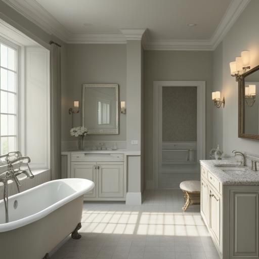 Cozy Family Bathroom in Earth Tones