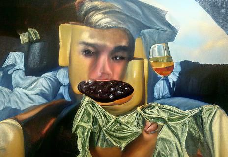Opulent Oil Painting of a Wealthy Man