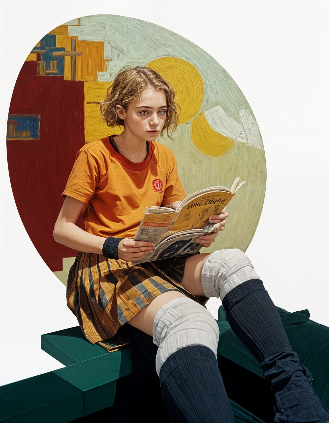 Reading a Magazine in Deceptive Positions