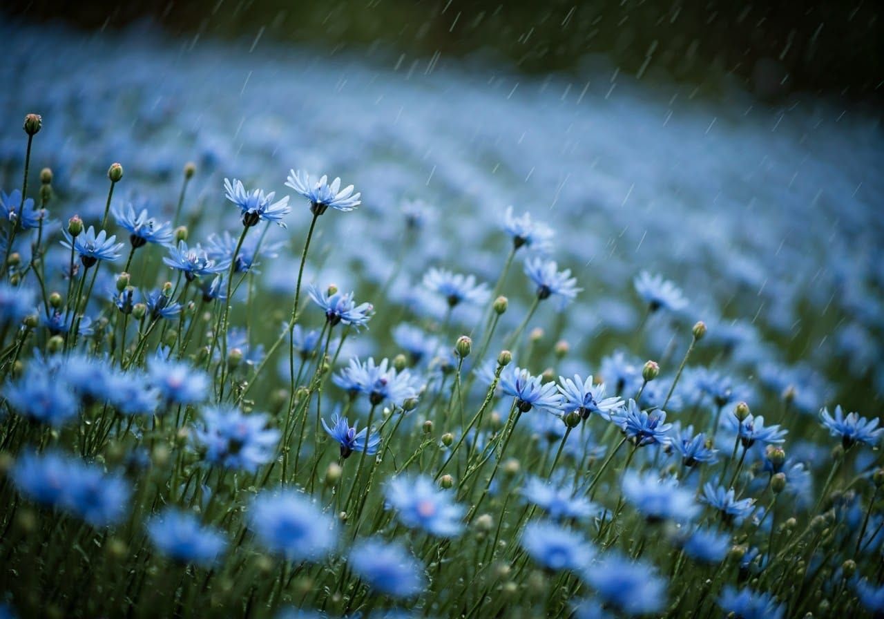 Dreamy Impressionist Blooms Refresh in the Rain