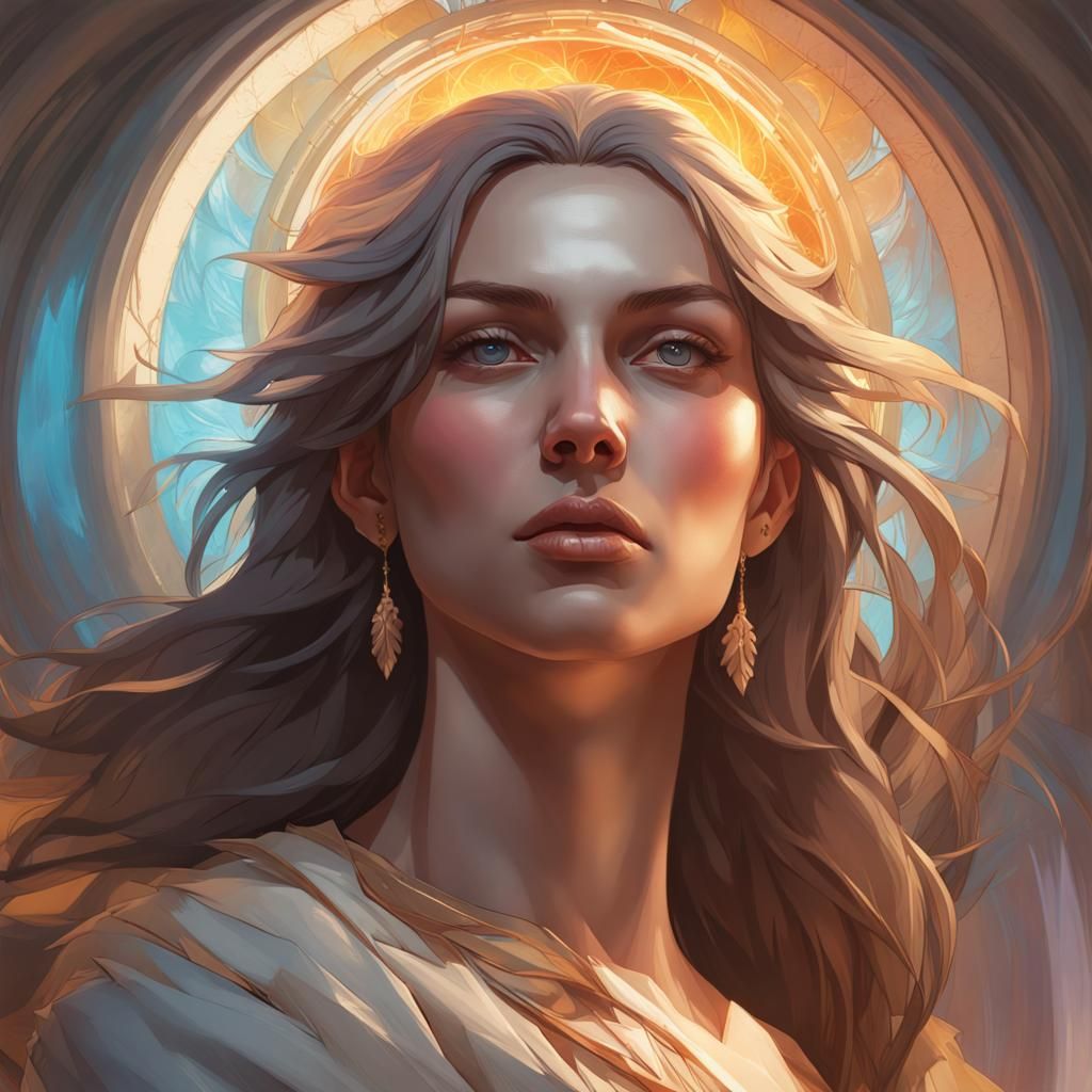 Holy Spirit Portrait in Artgerm Style