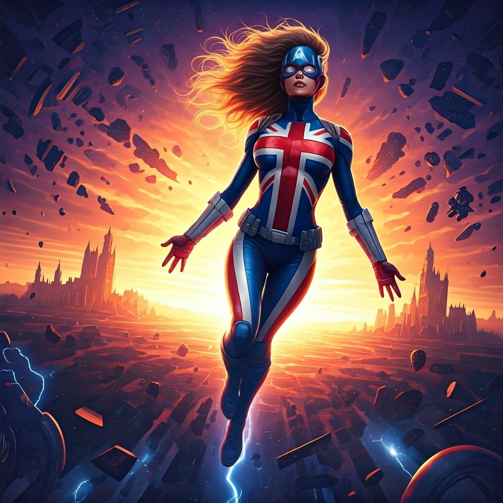 Heroic Captain Britain in Dimensional Energy Field