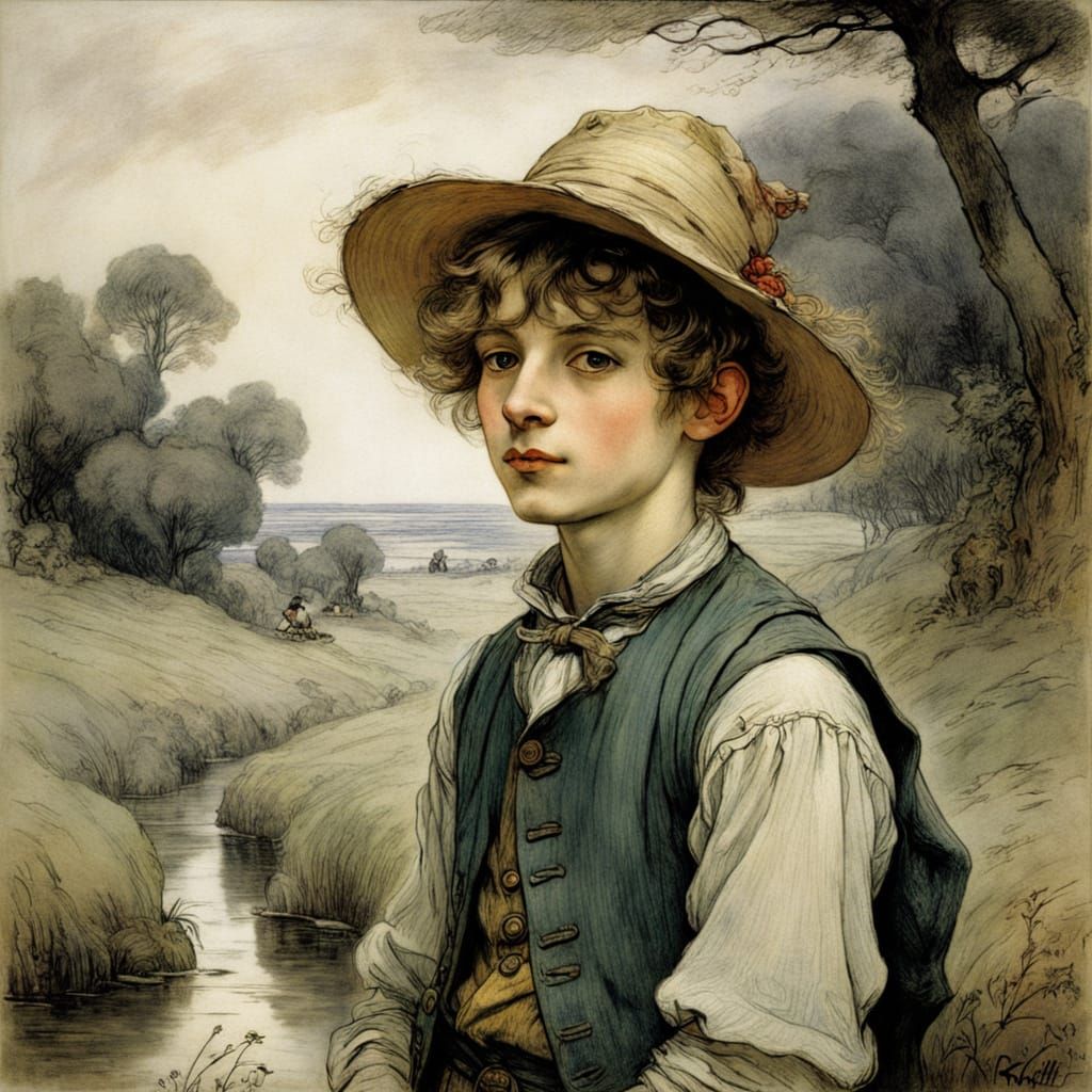 Boy in a Whimsical Fairytale Portrait