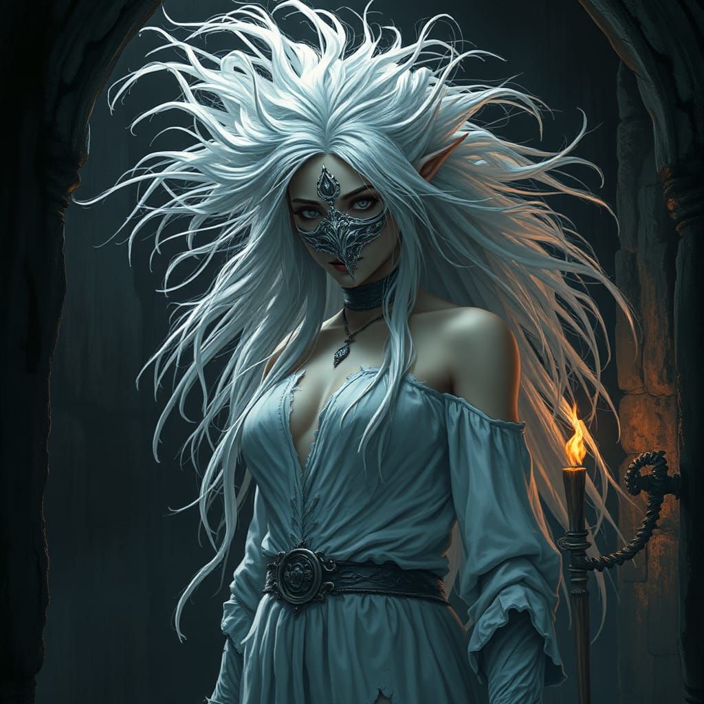 High-Elf Prisoner in Dungeon Cell