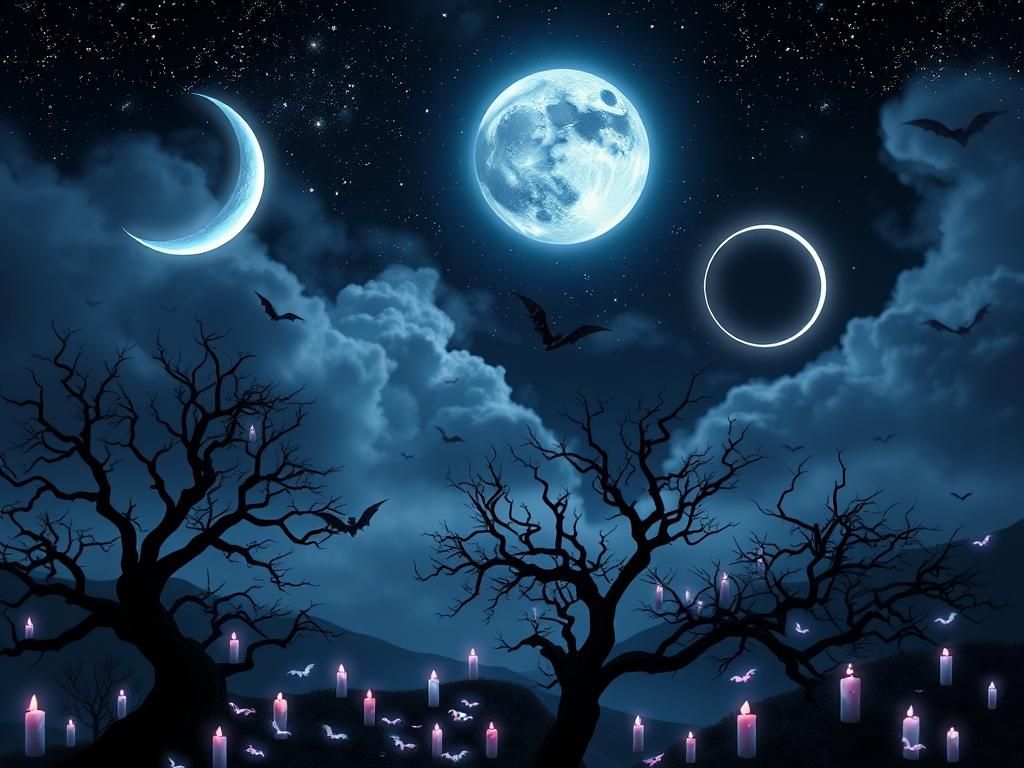 Ethereal Moons over Earth: Dreamlike Astral Scene