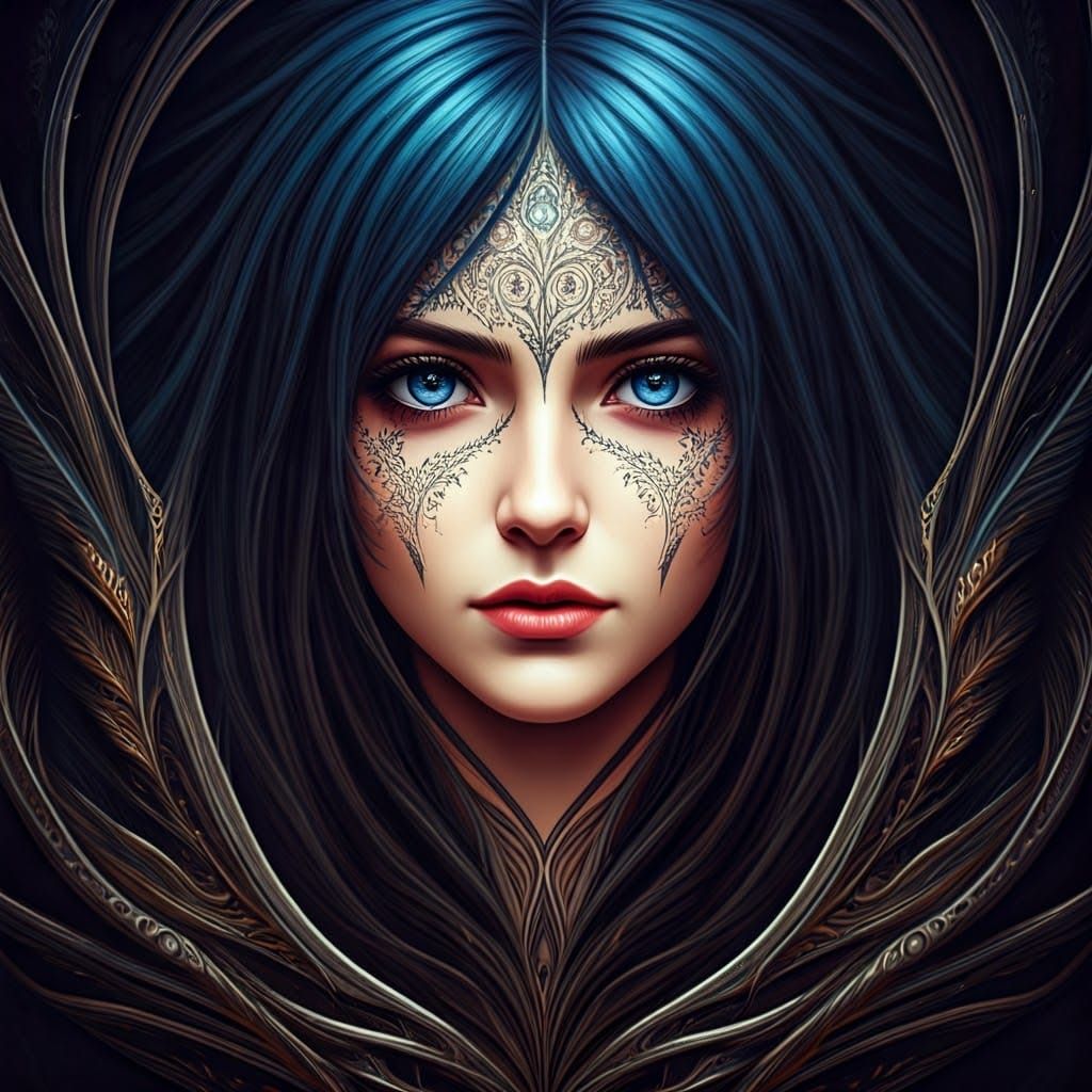 The Agony of a Troubled Soul in Blue Eyes