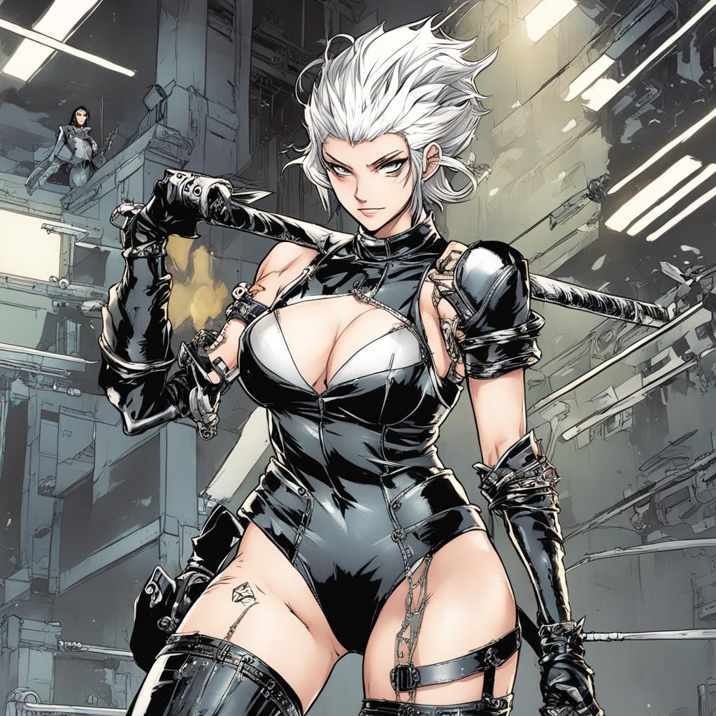 Punk Rock Rogue in Anime Comic Art Style