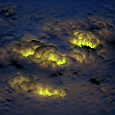 Glowing Clouds Visible Day and Night