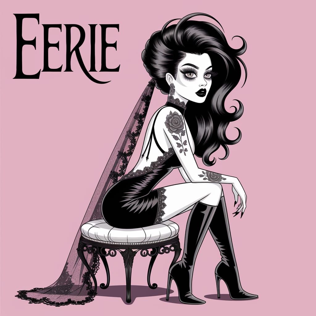 Goth Bride in Lord of the Rings Fantasy Font