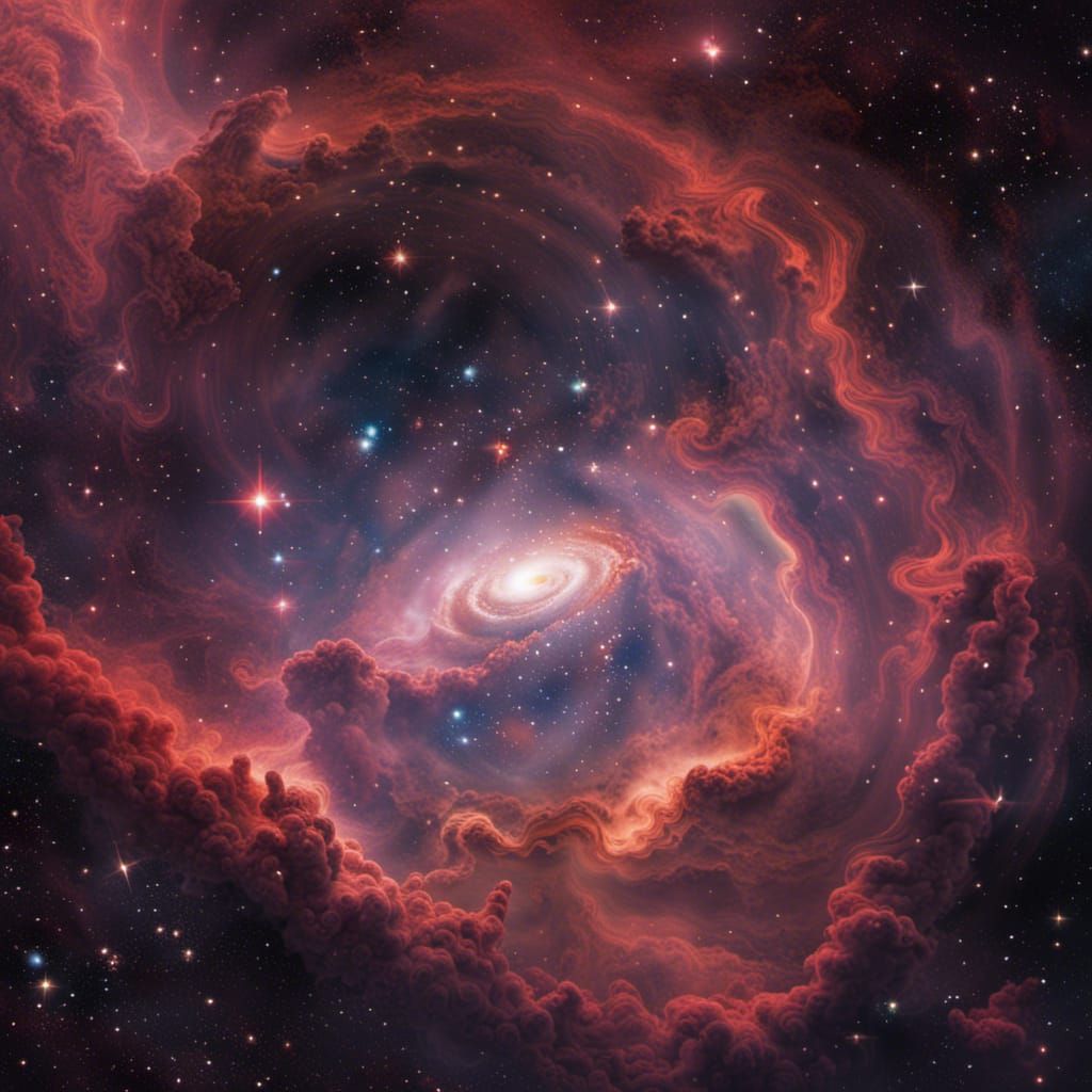 Coffee Nebula Hyperrealistic Image in Space