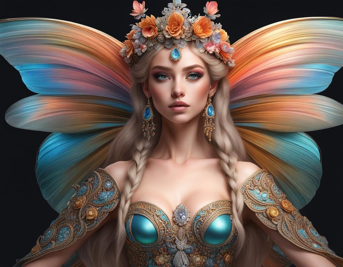 Beautiful Fairy in Maximalist Style
