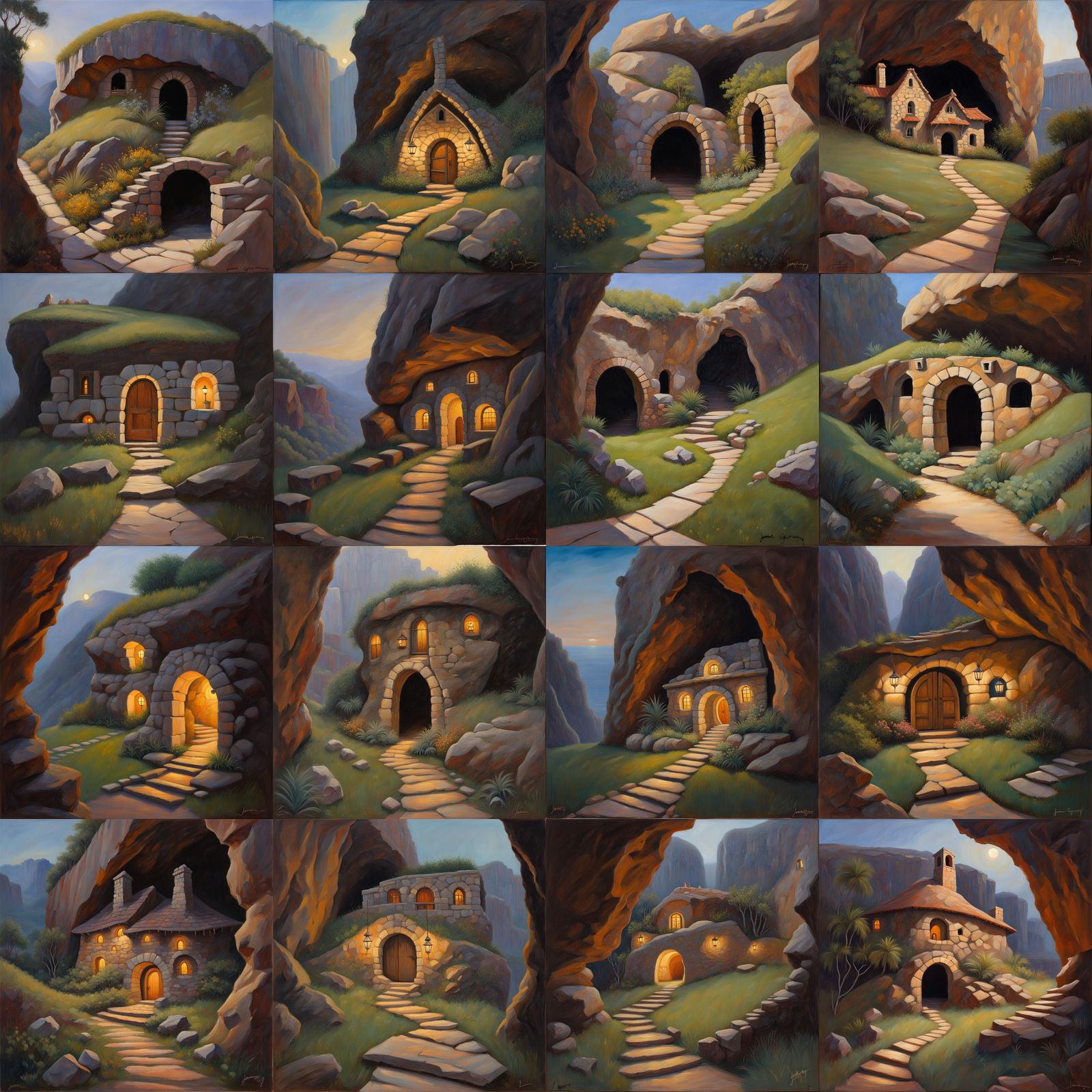 Glowing Underground House with Gem Garden