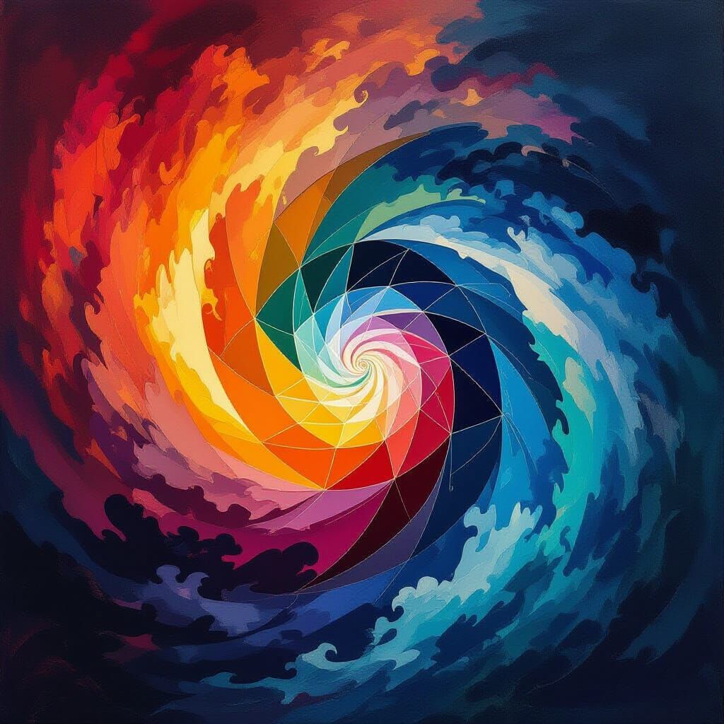 Cosmic Vortex of Energy in Kandinsky Style