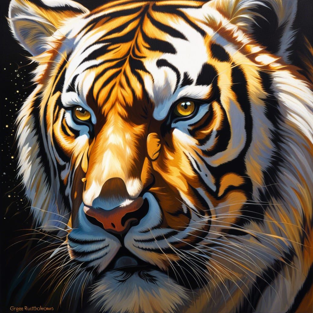 Angelic Tiger Portrait in Sunlight