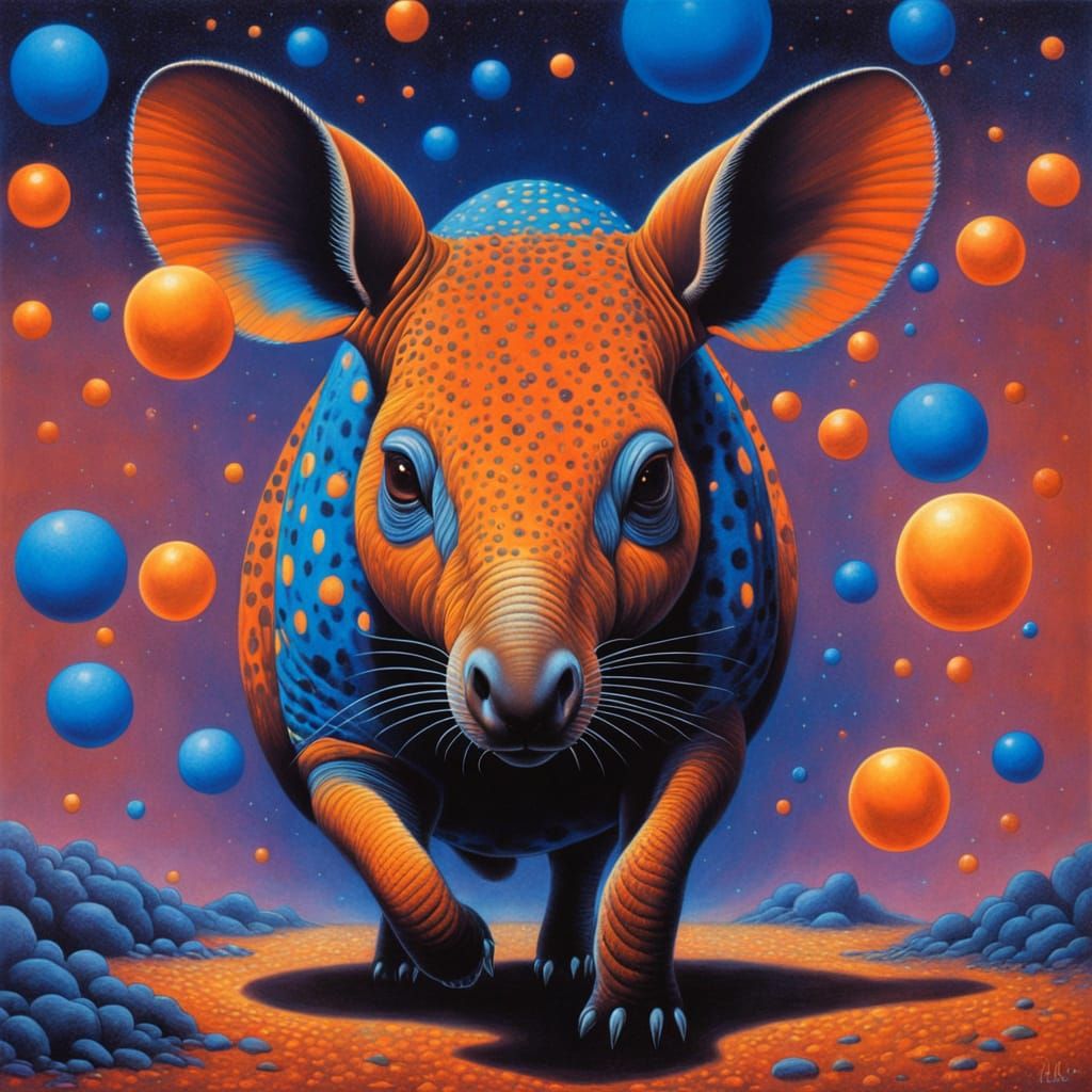 Celestial Stride of the Bioluminescent Wanderer