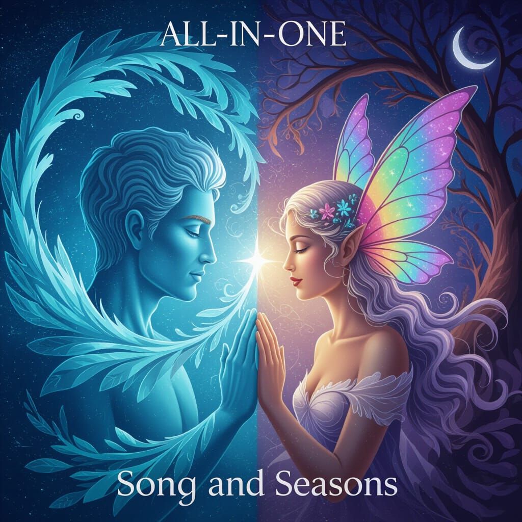 Ethereal Icon of Male and Female Unity