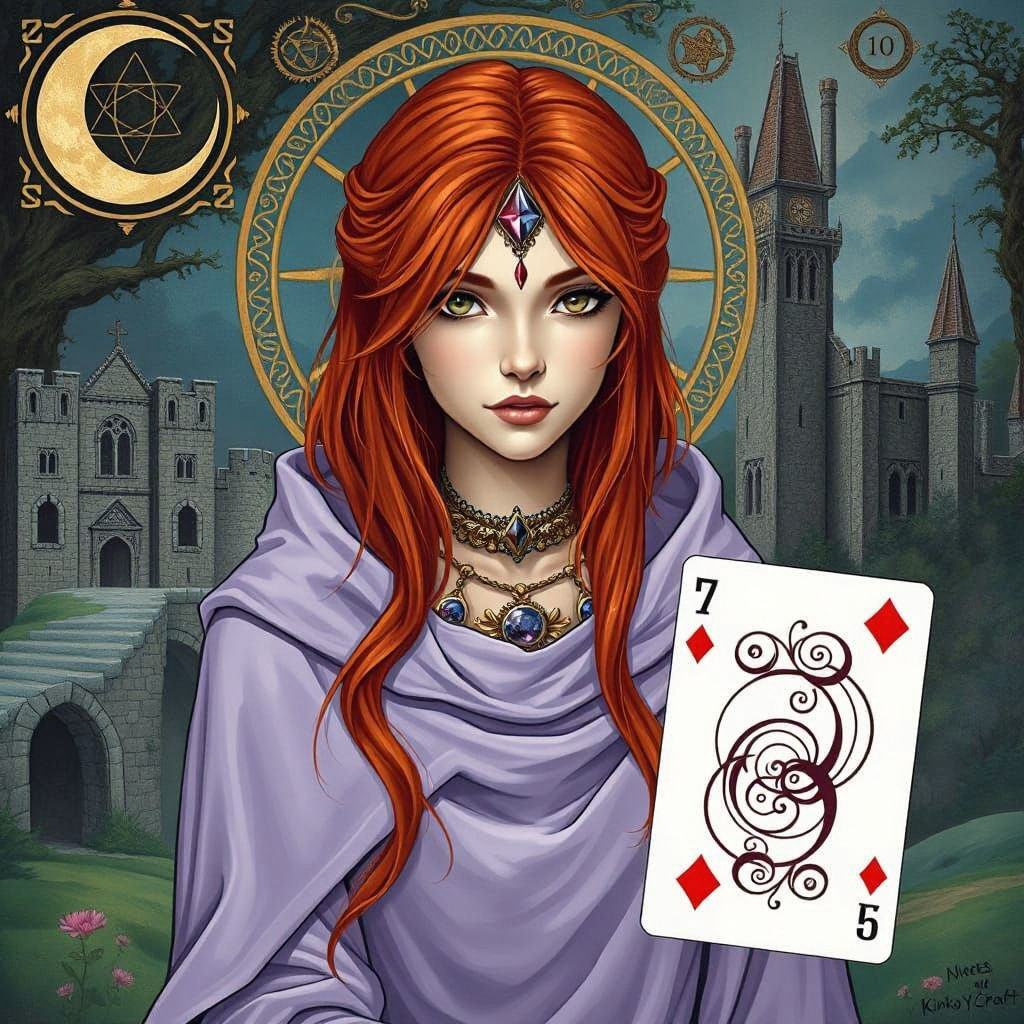 Celtic Fantasy Art in Pre-Raphaelite Style