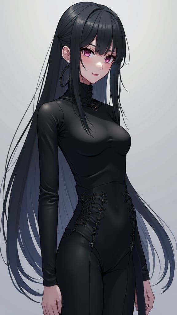 Mysterious Anime Character in Modern Style