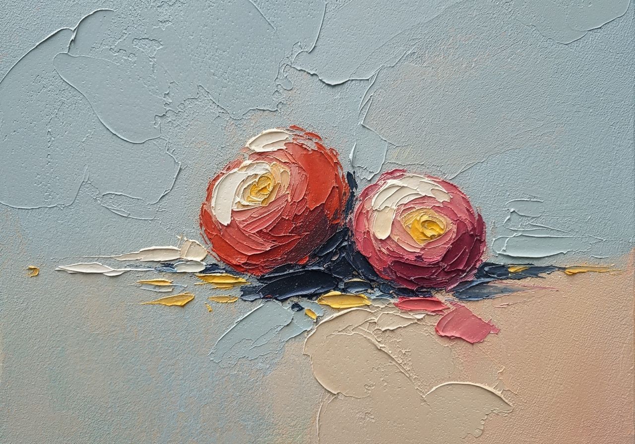 Dynamic Impasto Painting with Light and Shadow Contrasts