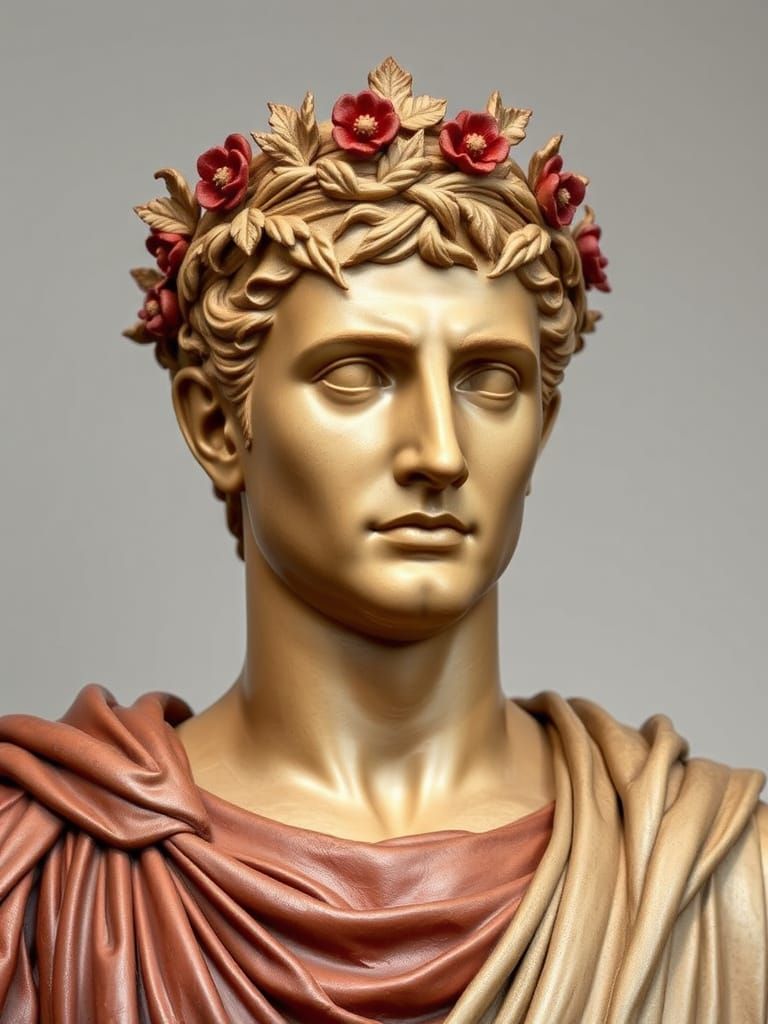 Julius Caesar with Laurel Wreath Portrait