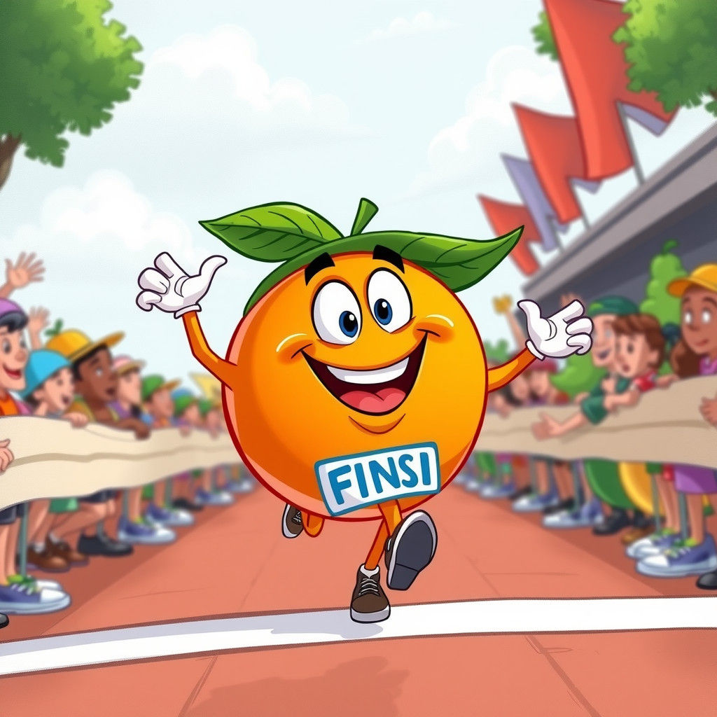 Orange Cartoon Wins Race in Looney Tunes Style