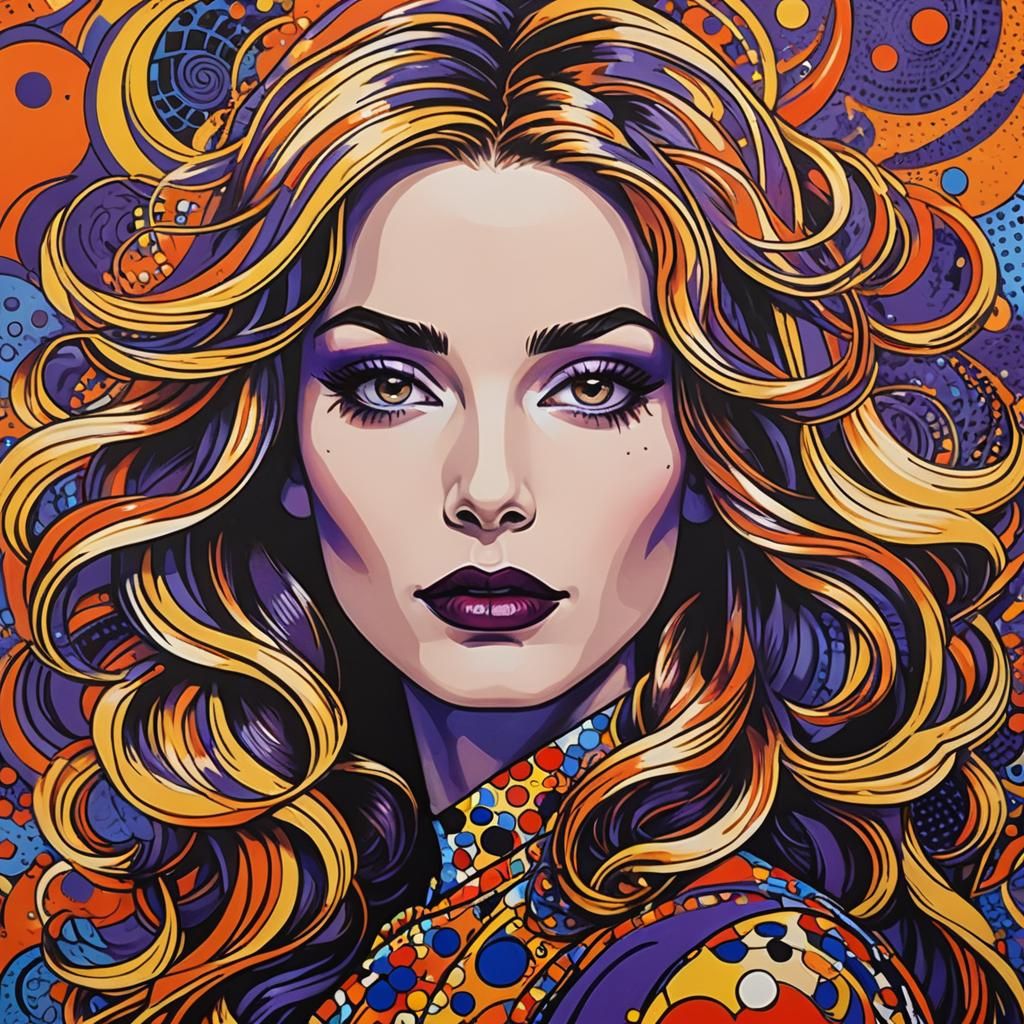 Pop Art Portrait of a Beautiful Woman