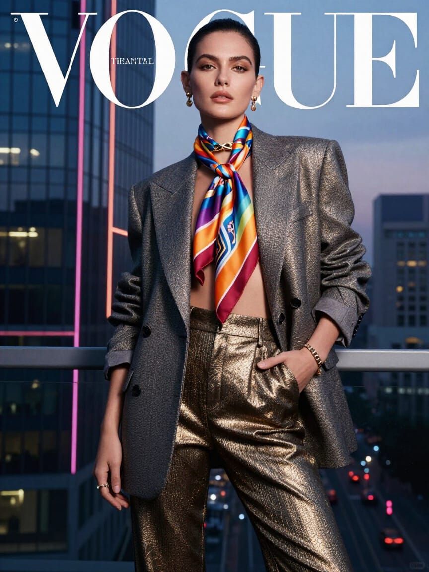 Vogue Cover: Chic Woman in Modern Fashion