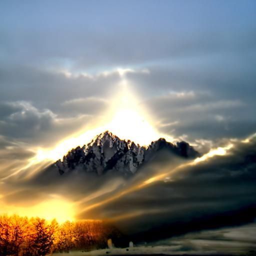 Mount Olympus at Dawn: Divine Sunshine