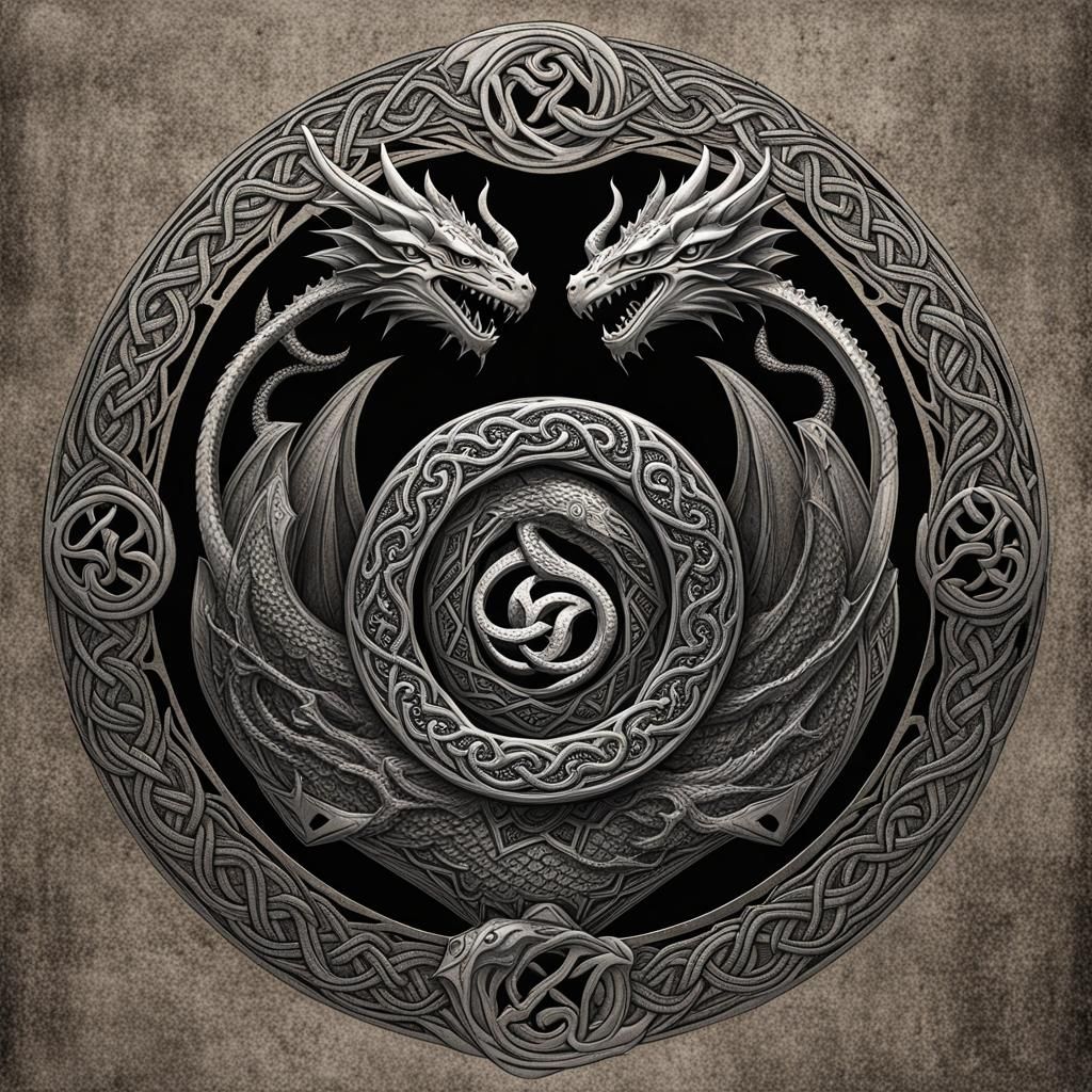 Celtic Dragon Ouroboros Diamond