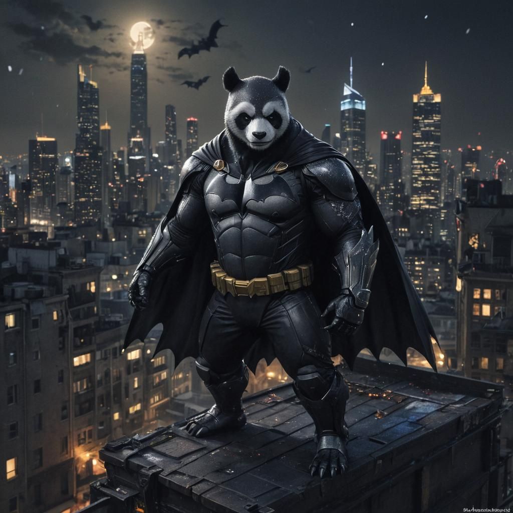 panda as batman