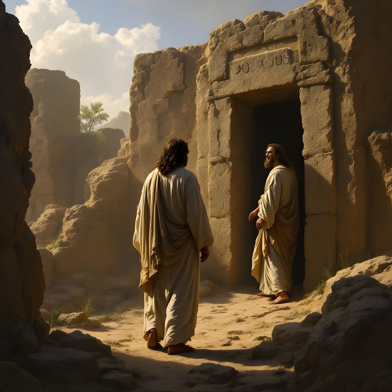 Jesus Christ and Lazarus at the Tomb