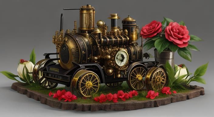 Camellia Feast with Steampunk Engine