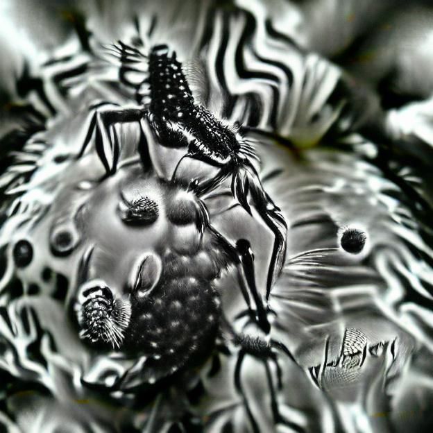 Macro Photograph of Mercury-Based Alien Lifeform