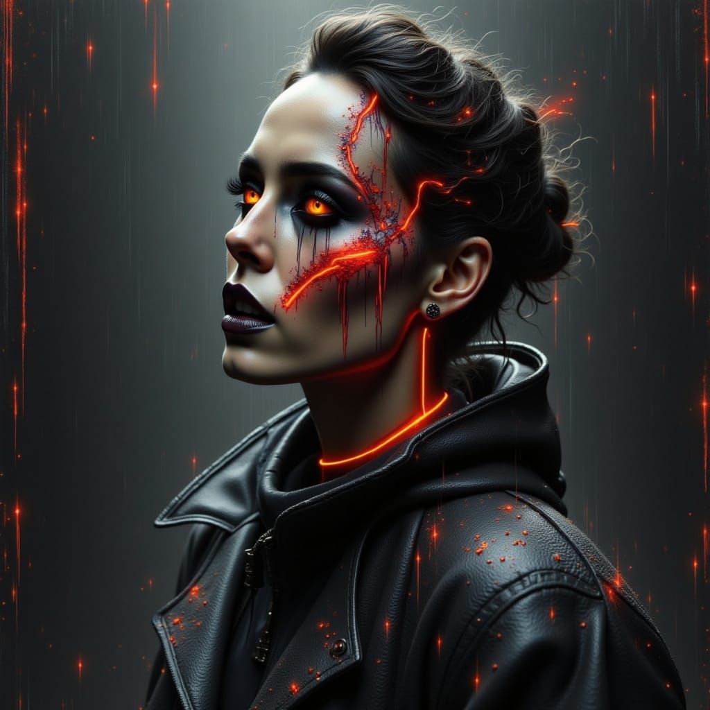 Cyberpunk Dreamscape in Neon Hues