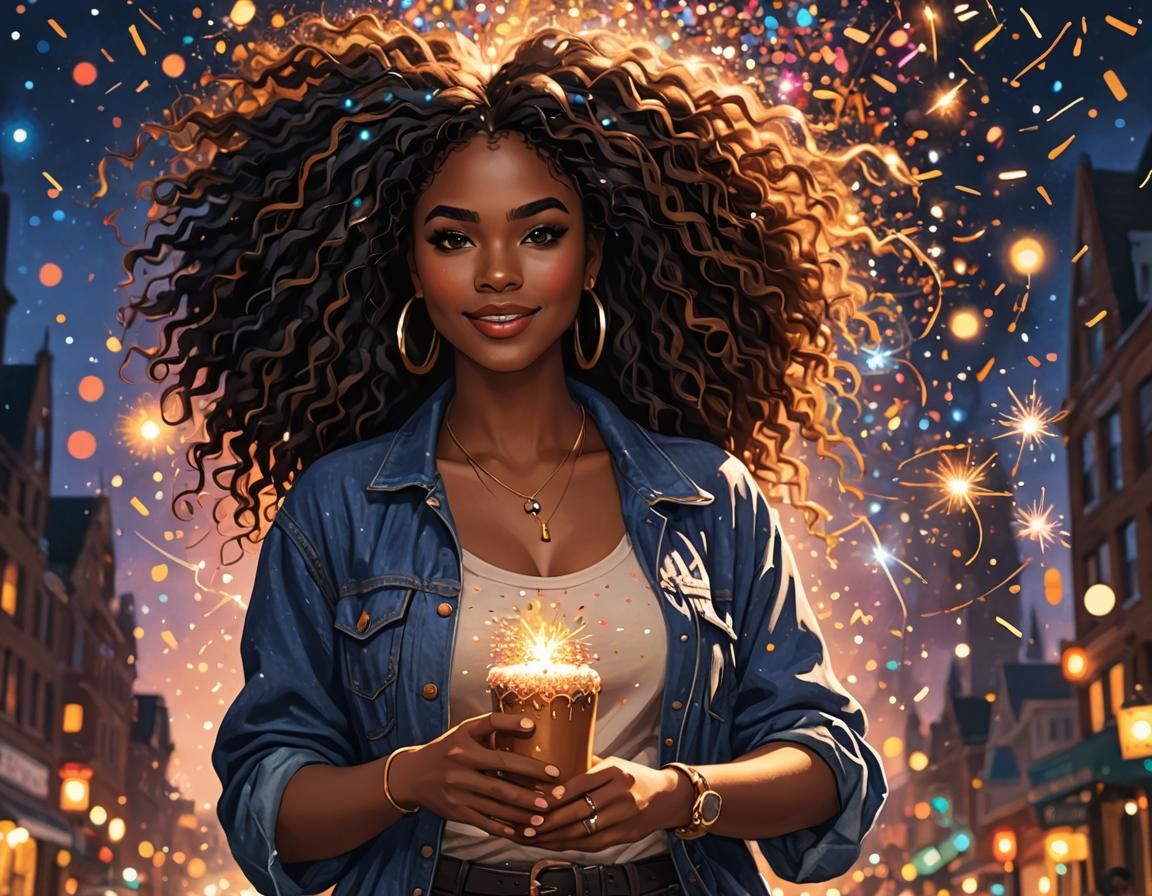 Magical Brown Girl Sprinkling Magic Everywhere