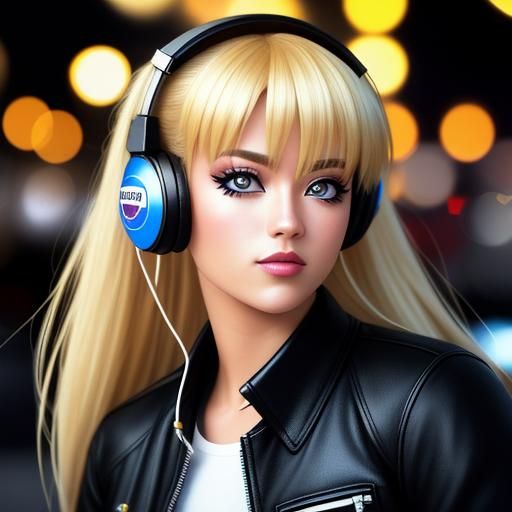 Eurobeat Album Cover with Blonde Woman in Club