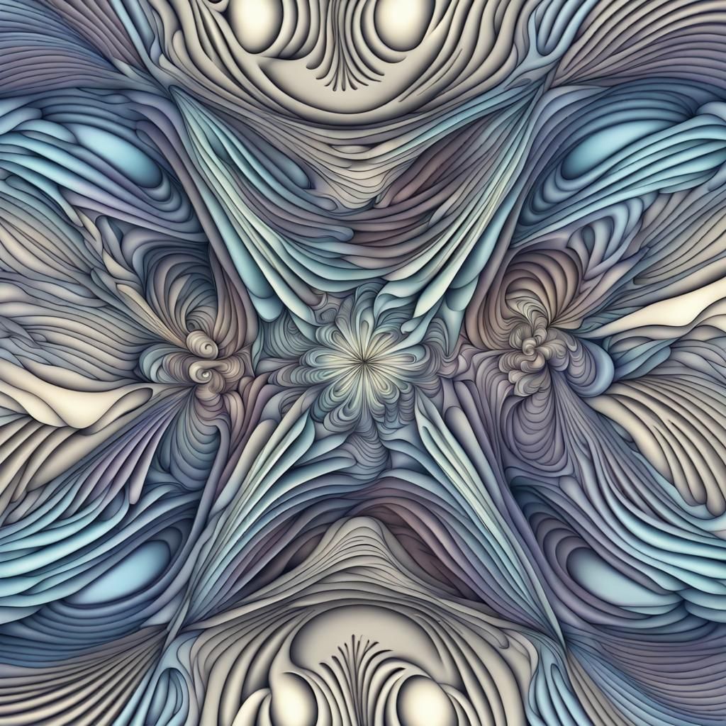 Abstract Fractal Design with 3D Shading