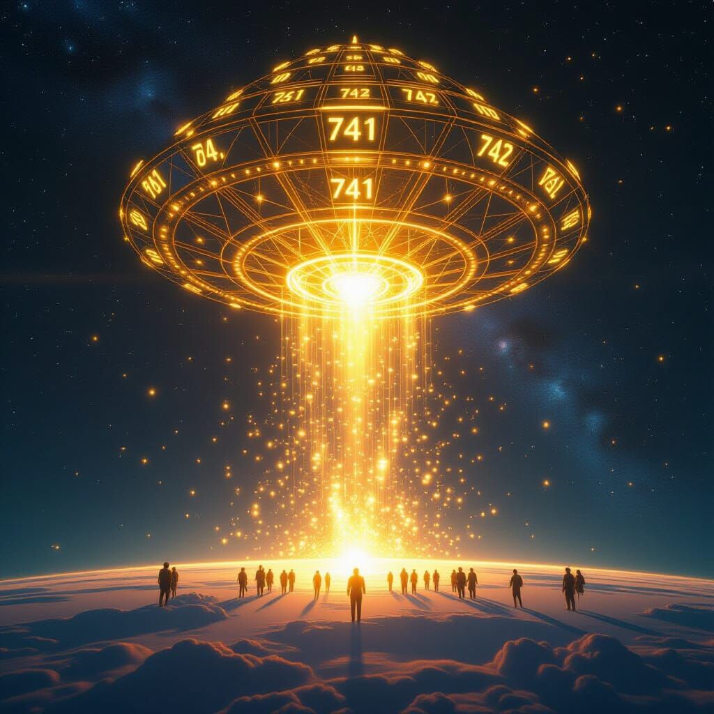 Golden Lightbodies Form a Merkaba in Space