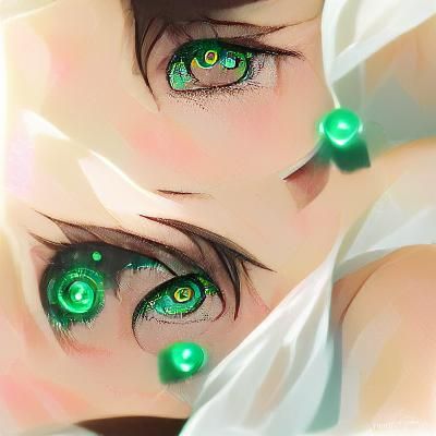 Captivating Emerald Green Eyes Close-Up