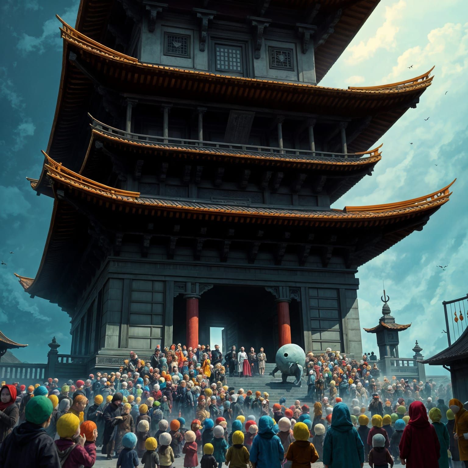 A Towering Pagoda Filled with Pogos and Pagans